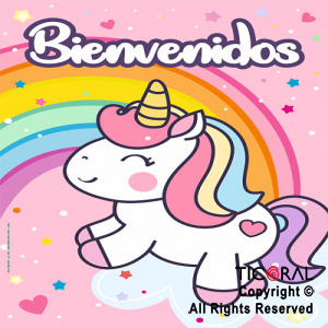 UNICORNIO ARCO IRIS POSTER  X 1